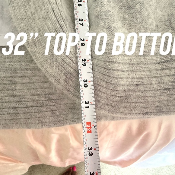 Gray Vintage Eddie Dassin Minimalist Rabbit-Hair Lambswool Cardigan Size Medium - Picture 13 of 13